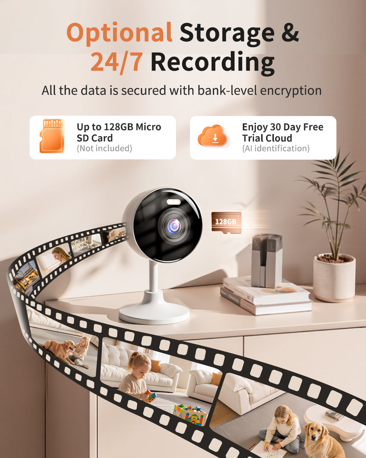K07 2K Indoor/Outdoor WiFi Security Camera 4 Pack | Kamoviz