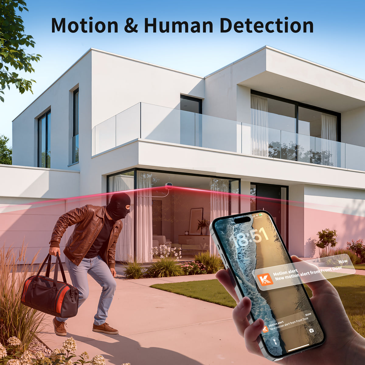 W7 2K No-Drill Window Security Camera - 2 Pack | Kamoviz