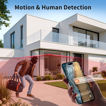 W7 2K No-Drill Window Security Camera - 2 Pack | Kamoviz