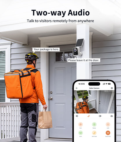 CG6K 2K Solar Security Camera with Solar Panel 2 pack | Kamoviz