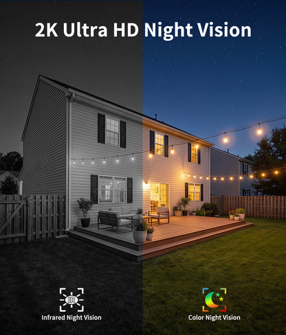 CG6K 2K Solar Security Camera with Solar Panel 2 pack | Kamoviz
