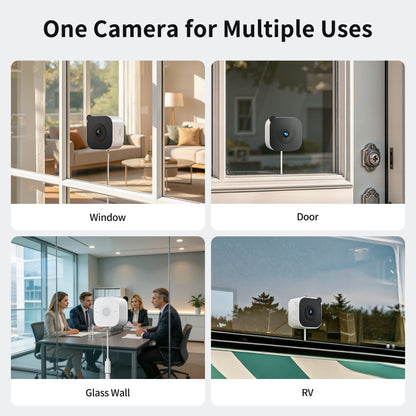 W7 2K No-Drill Window Security Camera - 2 Pack | Kamoviz