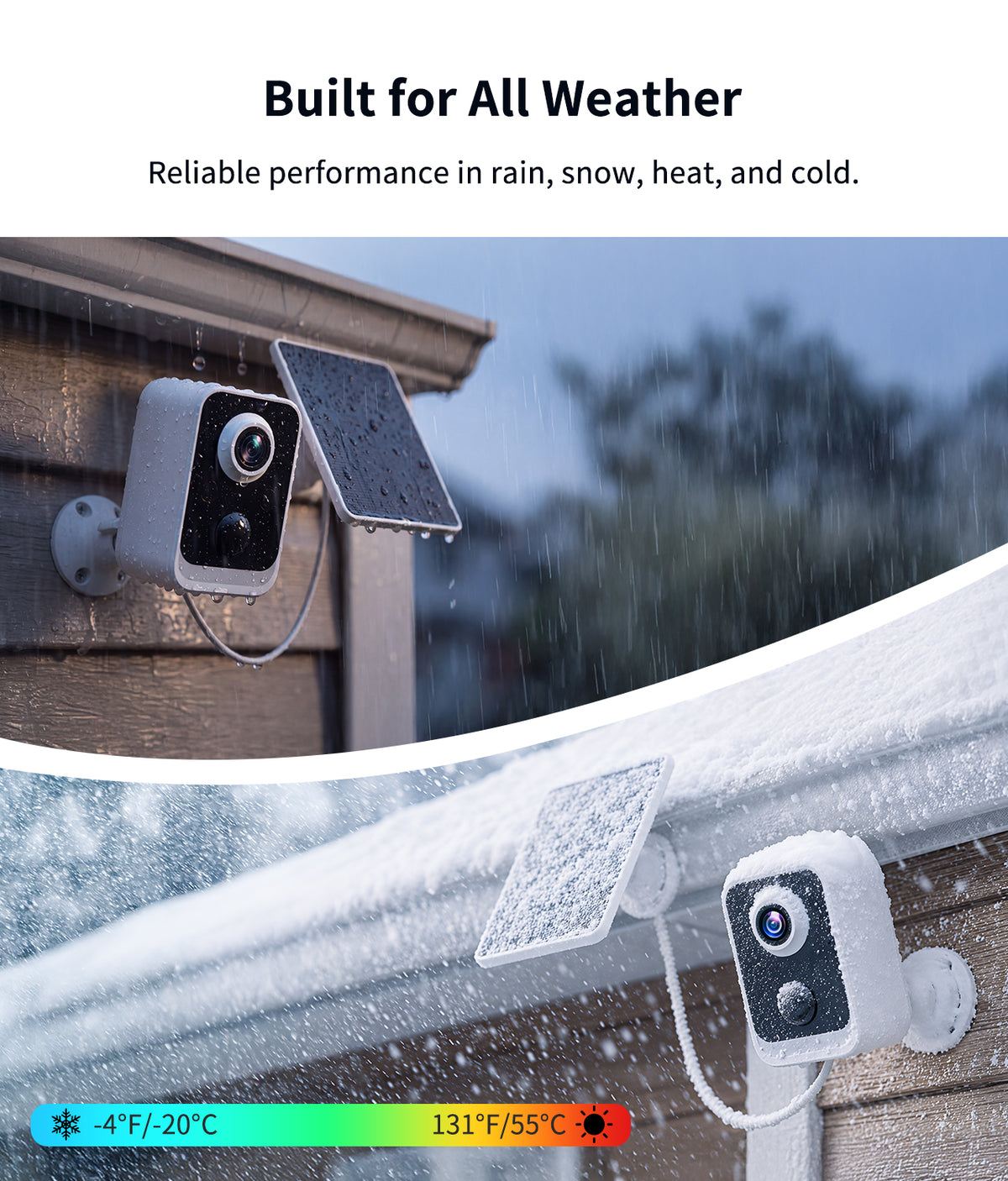 CG6K 2K Solar Security Camera with Solar Panel 2 pack | Kamoviz