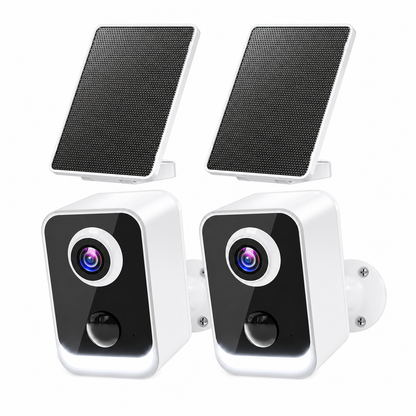 CG6K 2K Solar Security Camera with Solar Panel 2 pack | Kamoviz