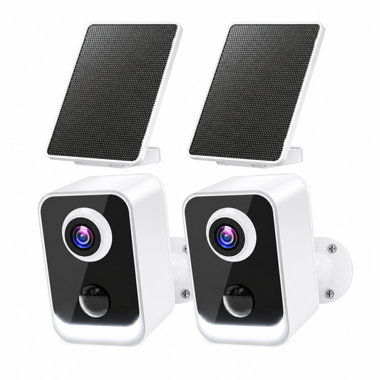 CG6K 2K Solar Security Camera with Solar Panel 2 pack | Kamoviz