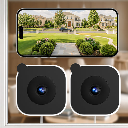 W7 2K No-Drill Window Security Camera - 2 Pack | Kamoviz